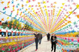 2017昆明文化旅游博览会开幕 万只风车伴你穿越童年